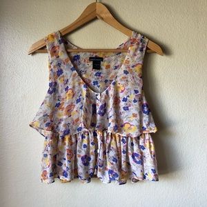 Moda International chiffon flower top